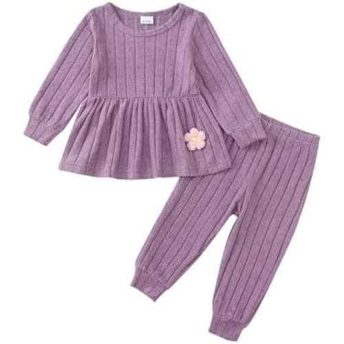 Mioglrie Toddler Baby Girl Clothes Fall Winter Outfits Infant Girl Sweatshirt Top 6 9 12 18 24 Months 2T 3T Pants Set