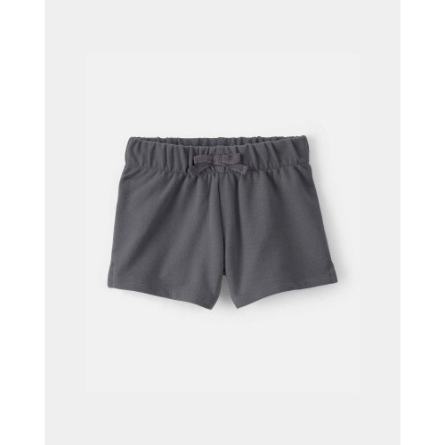 Baby Girl French Terry Shorts - Grey | Carter's