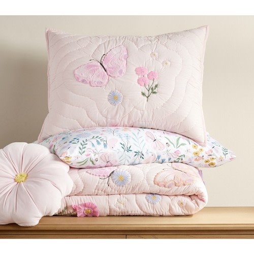 Wildflower Butterfly Quilt Bedding Set