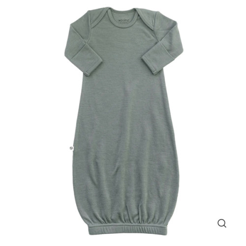 Merino Wool Baby Gown |Natural Merino Wool Baby Sleepwear – Woolino