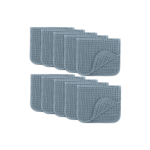 Muslin Burp Cloths - Pack of 10