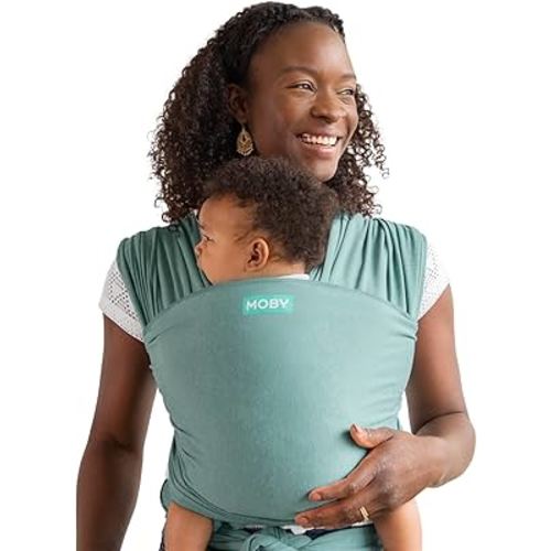 Moby Baby Wrap Carrier Element for Newborns to Toddlers (8-33lbs), Infant Sling Carrier, Ultra Lightweight & Hands Free Design, Adjustable for All Body Types (Hydro)