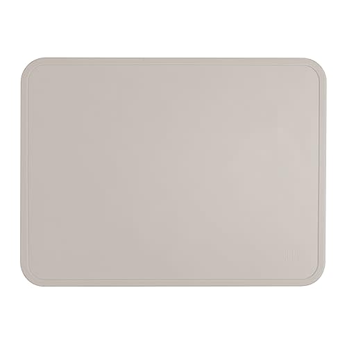 Simple Modern Silicone Placemat for Baby, Toddlers, Kids | Non-Slip Baby Eating Table Food Mat for Restaurants and Dining Table | Piper Collection | Almond Birch