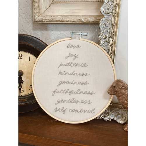 Fruits of the Spirit Embroidery - You can pick color, something fruit colored!