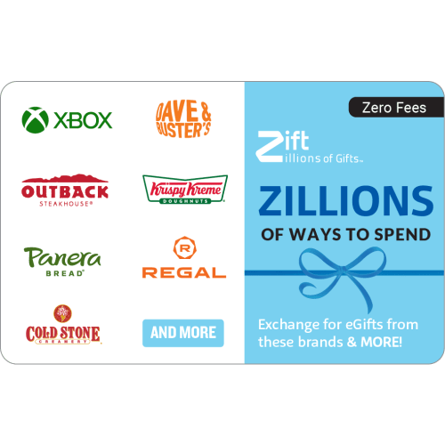 Zillions $20 - $500 eGift Card – Zift Zillions of Gifts
