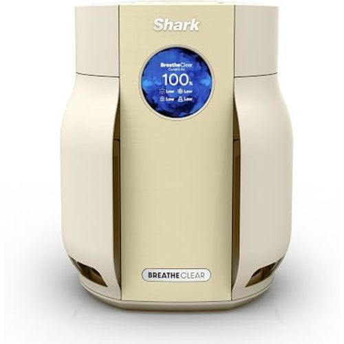 Shark BreatheClear Compact Pro Smart Air Purifier, HP062YL, Butter