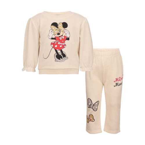 Disney Clothes Baby Girls Sweatshirt & Pants Set – Marie, Lilo & Stitch, and Minnie Mouse Outfit Set (12M–24M)