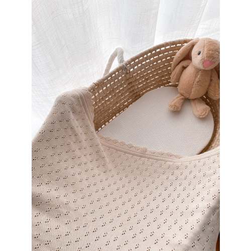 Pointelle Knitted Blanket - Honey – Avalia Kids