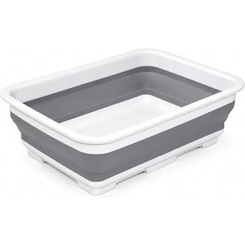 Goderewild Collapsible Dish Pans – 10L (2.6 Gal) Foldable Sink Tub, 14.7x 10.6x 4.6 in(L × W × H), Compact and Space-Saving Multiuse Foldable Basin for Dish Washing, Camping, RV and Vegetable Cleaning