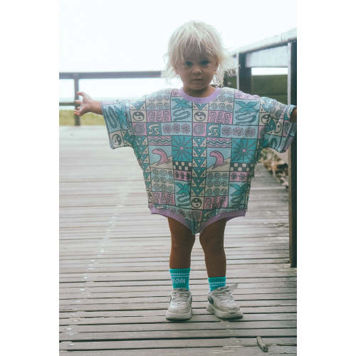 Surfs up waffle baggy jumpsuit