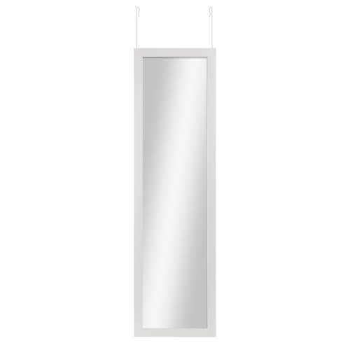 Mainstays Over-the-Door Rectangular Mirror, White, 14" x 50"
