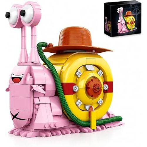 Transponder Snail Building Block Set 573 Pcs Anime Pirate Phone Bug Model Kit for Adults & Teens Straw Hat Hero Communicator Building Set Home Office Desk Aesthetic Decor Display Gift