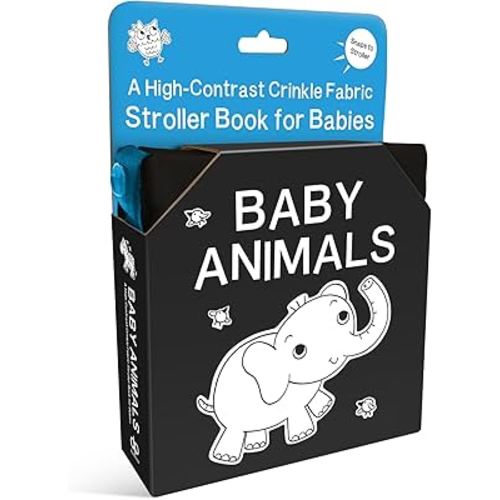 Baby Animals: A High-Contrast Crinkle Fabric Stroller Book for Babies (High-Contrast Stroller Books, 1)
