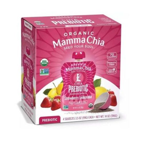 Mamma Chia Strawberry Lemonade Squeeze Vitality Snack Pouches - 14oz/4pk