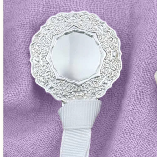 Silver Pacifier Clip - Elizabeth – Melonbug