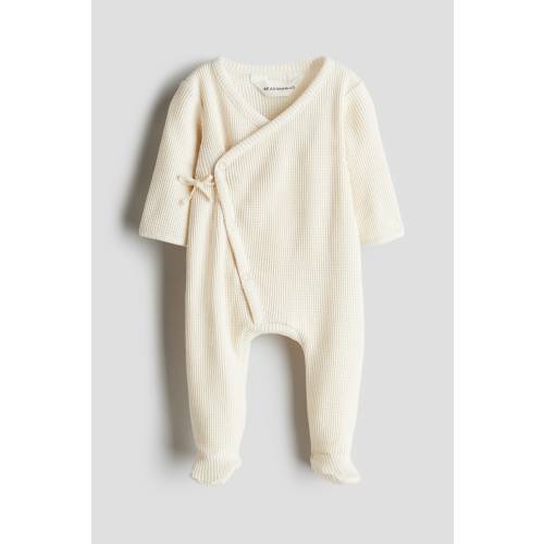 Cream Waffled Cotton Jumpsuit for kids | H&M US