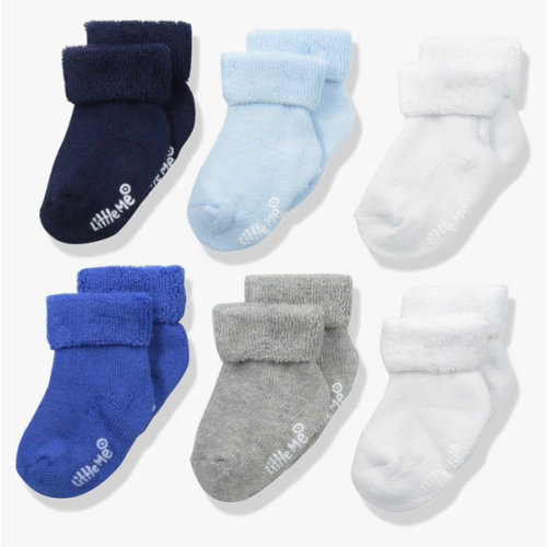 Little Me Baby Boys' Think Cotton Turn Cuff Socks