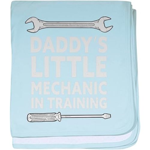 CafePress Car Mechanic Daddy's Little Mecha Baby Blanket, Super Soft Newborn Swaddle