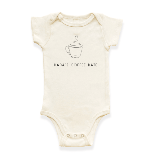 Dada's Coffee Date Organic Baby Bodysuit