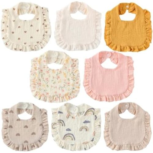 Baby Bandana Drool Bibs Cotton Soft Absorbent Snap Drooling TeethingBib For Newborn Infant Toddler Boy Girl