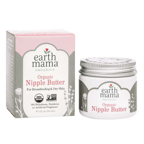 Earth Mama Organic Nipple Butter for Breastfeeding and Dry Skin (2 Fl. Oz.) - 2 Pack