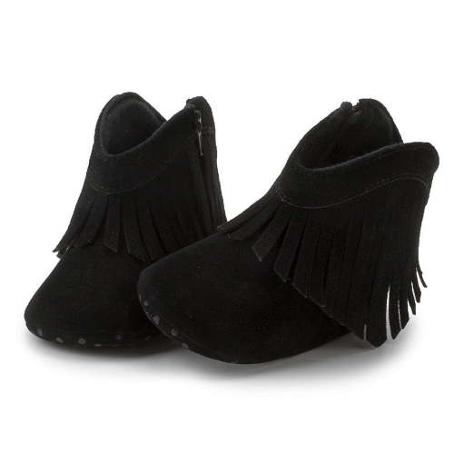 purcolt Infant Baby Boys Girls Cowboy Boots with Tassels Newborn Non-Slip Soft Sole First Walking Shoes Toddler Side Zipper Booties