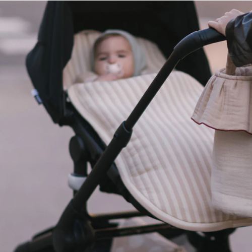 STROLLER BAG Rayas Nude · Minicoton