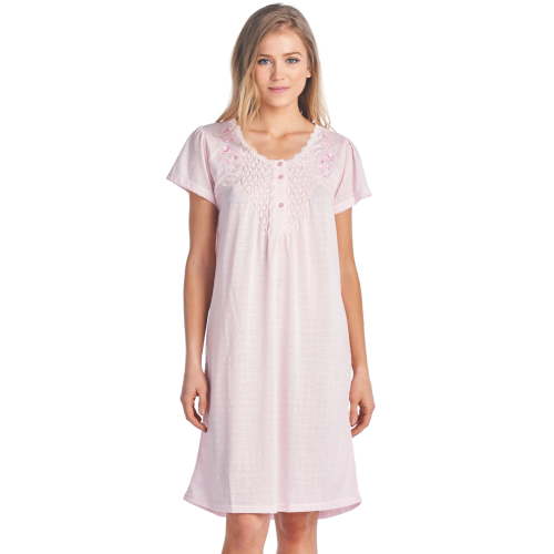 Casual Nights Women's Flowery Short Sleeve Nightgown