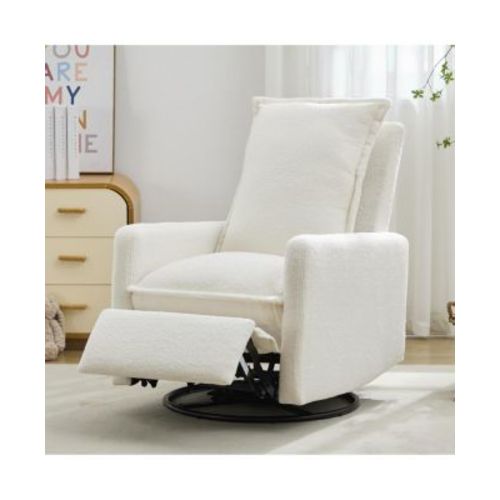Teddy Fleece Swivel Rocker Recliner Chair