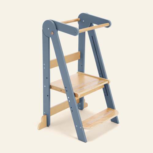 HARPPA Nordi | Foldable Toddler Tower – Compact Montessori-Inspired Standing Tower for Ages 2–6, Wooden Convertible Tower for Kitchen, Bathroom & More