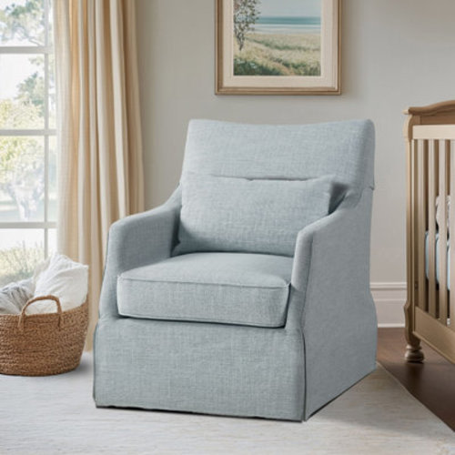 Martha Stewart London 360°Swivel Armchair with Lumbar Pillow | Wayfair
