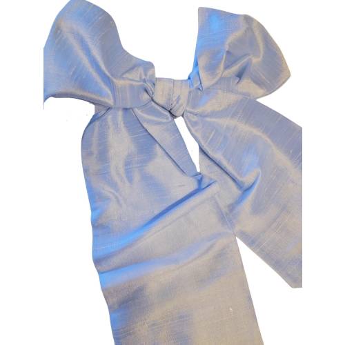 100% Silk Dupioni Swaddle Sash in Ivory, Dusty Baby Pink or Blue - New Baby Photo Prop Custom Embroidered and Personalized