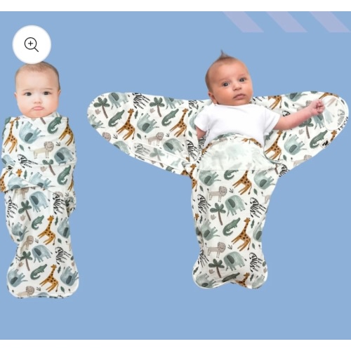 Norani Baby Snugababe Sleep Pod with Arm Inserts - Safari Animals