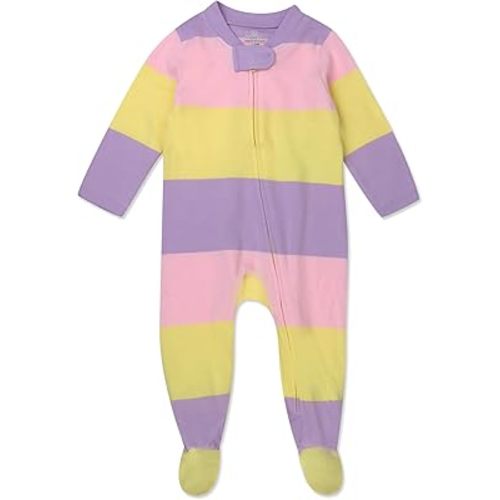 HonestBaby Baby Celebration Sleep & Play Footed One-Piece Pajama Sleeper 100% Organic Cotton