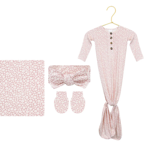 Flora Newborn Headband Bundle (Gown)