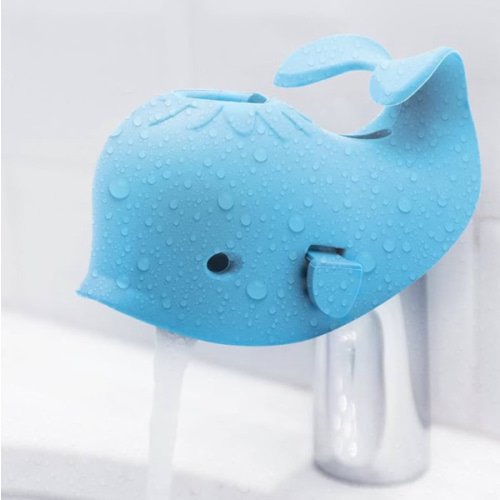 Baby Bathtub Faucet Cover, Baby Safety Protection Silicone Toys, Bath Spout Cover Baby Bathtub, Faucet Cover Baby Bathtub Silicone Whale for Kids, Toddler, Infant, Gifts for Children
