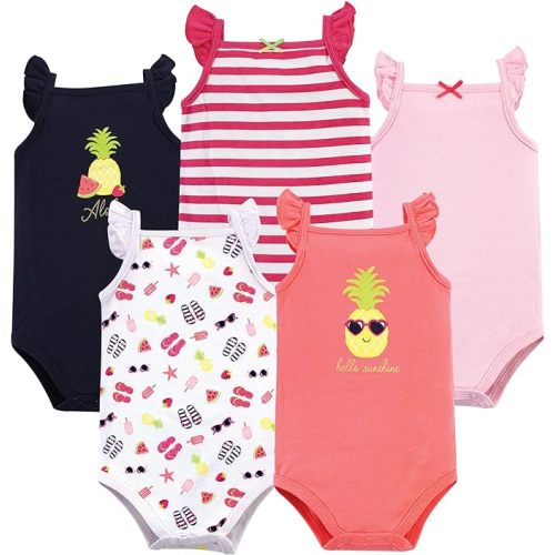 Hudson Baby Unisex Baby Cotton Sleeveless Bodysuits