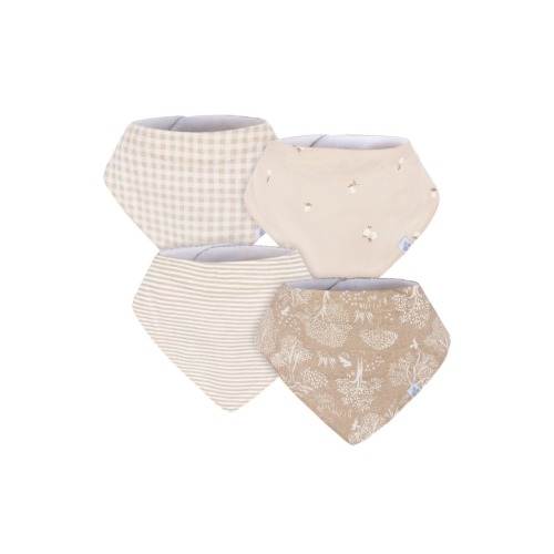 Bandana Bibs 4-Pack Blues
