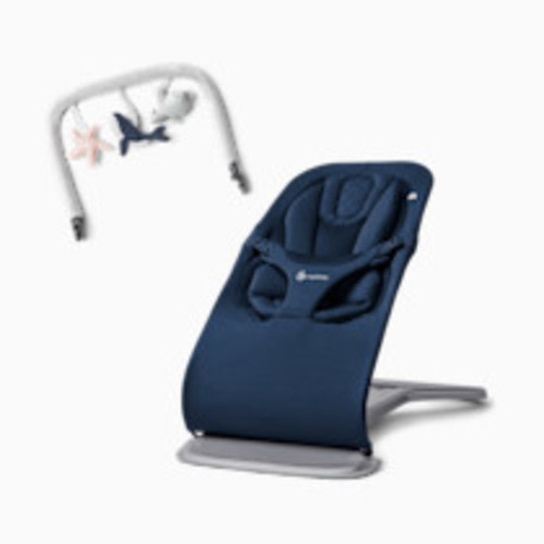 Ergobaby Evolve Bouncer & Toy Bar Bundle - Midnight Blue