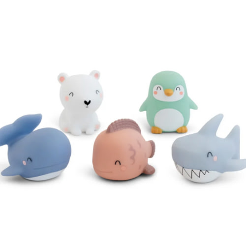 Saro "Polaris" Mold-Free Bath Toys | Hole-Free Animal Family – Emerson and Friends