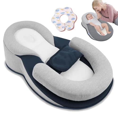 Rest Nest Baby Bed Acid Reflux with Strap, 2025 New Keesley Rest Nest Baby Bed, 15° Incline, 3D Airflow Fabric, Machine Washable, for Comfortable Play & Feeding Support (Regular)