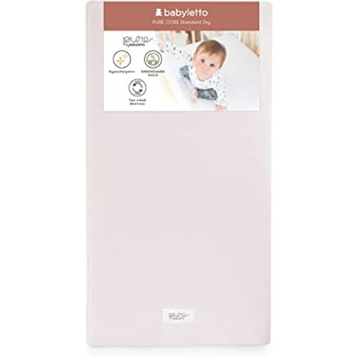 Babyletto Pure Core Crib Mattress, Dry Waterproof Cover, 2-Stage, Greenguard Gold Certified
