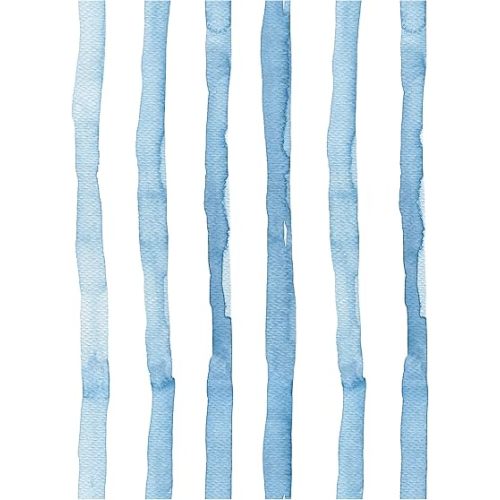 HAOKHOME Striped Peel and Stick Wallpaper Coastal Boho Removable Indigo Blue/White Vinyl Self Adhesive for Bathroom Decor 17.7in x 9.8ft
