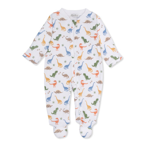 Kissy Kissy Dino Stomp Zip Footie - Spoiled Sweet Boutique - Spoiled Sweet Boutique