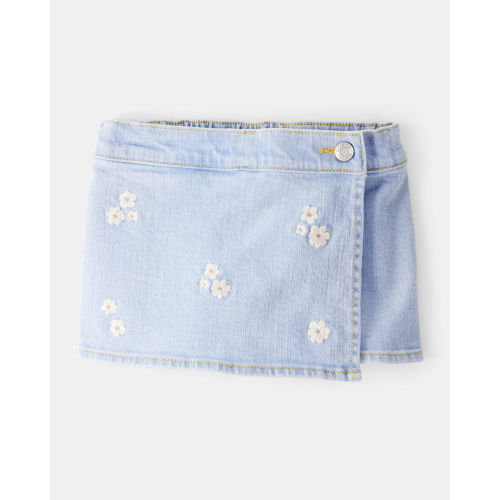 Baby Girl Embroidered Denim Skort - Blue - OshKosh | Carter's