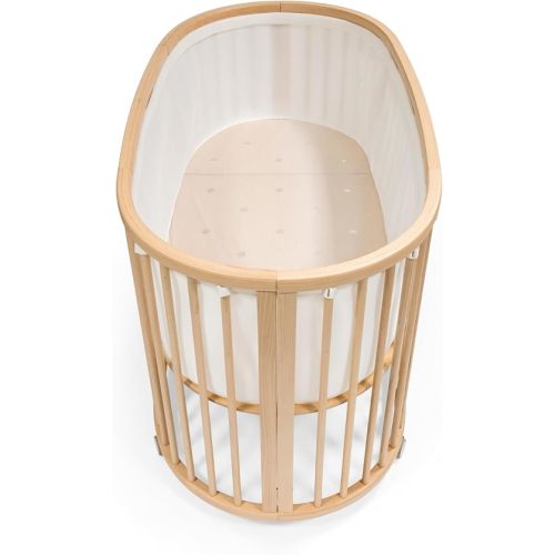 Stokke Sleepi Mesh Liner V3, White - Breathable 3D Mesh for Safe Sleep - Designed for The Oval Sleepi Bed - Machine Washable