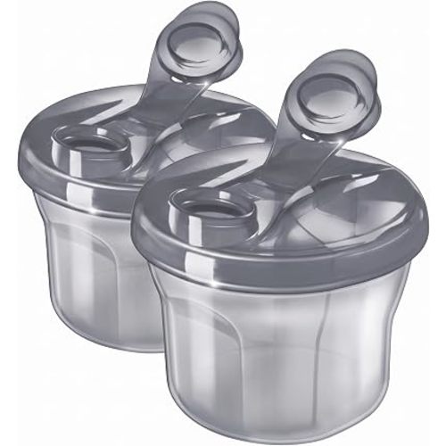 Philips AVENT Powder Formula Dispenser and Snack Cup for Unisex Baby,Grey,SCF135/18,(Pack of 2)