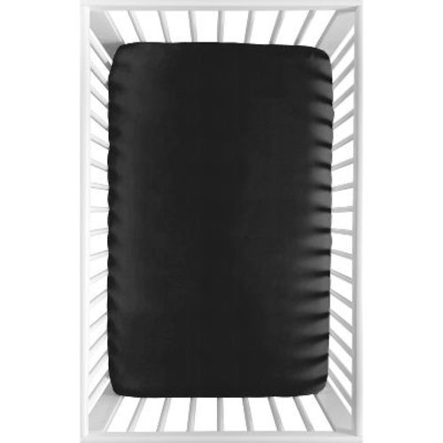 Sweet Jojo Designs Gender Neutral Unisex Baby Fitted Mini Crib Sheet Boho Stitch Black