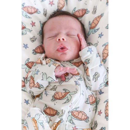 Zipper Footie in Turtley Rad | Caden Lane