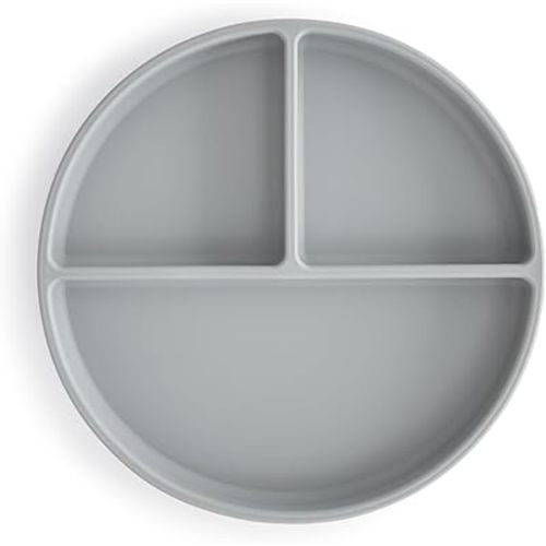 mushie Silicone Suction Plate | BPA-Free Non-Slip Design (Ivory)